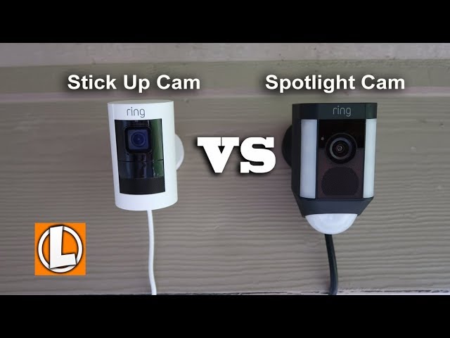 Ring Stick Up Cam vs Ring Spotlight Camera - Comparison of Features, Video Footage, Audio Quality - YouTube